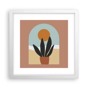 Affiche dans un cadre blanc - Poster - Petits bonheurs - 30x30 cm