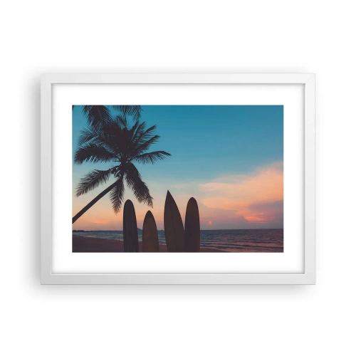 Affiche dans un cadre blanc - Poster - Demain sera amusant aussi - 40x30 cm