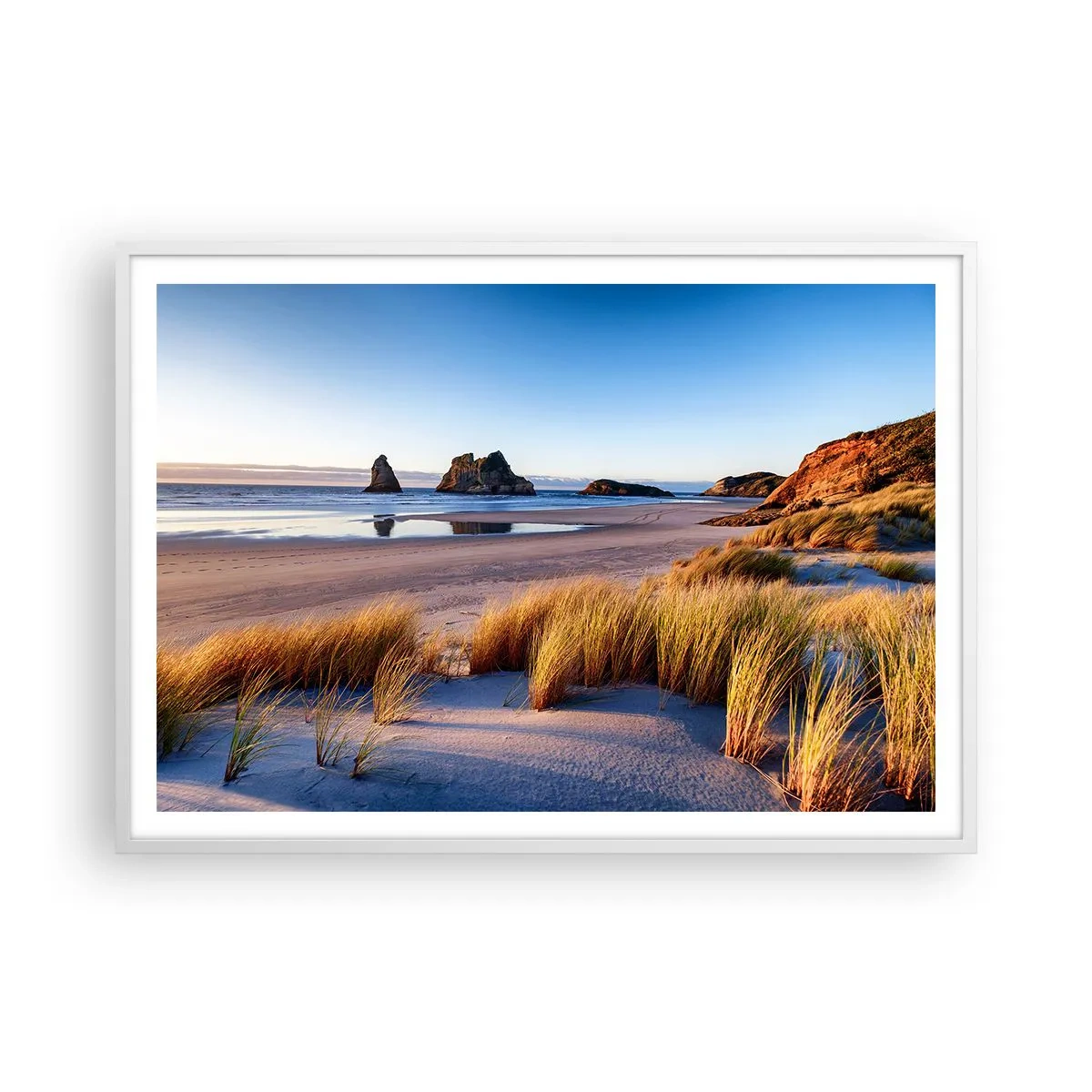 Affiche dans un cadre blanc - Poster - Pour les chercheurs de paix - 100x70 cm