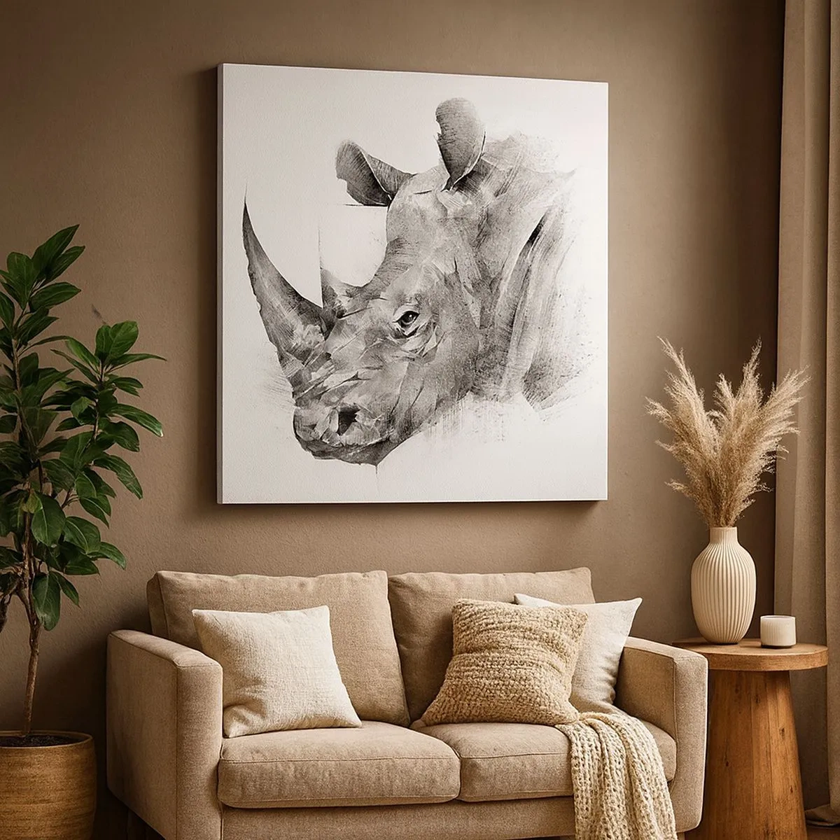 Impression sur toile - Image sur toile - Potrait africain - 30x30 cm