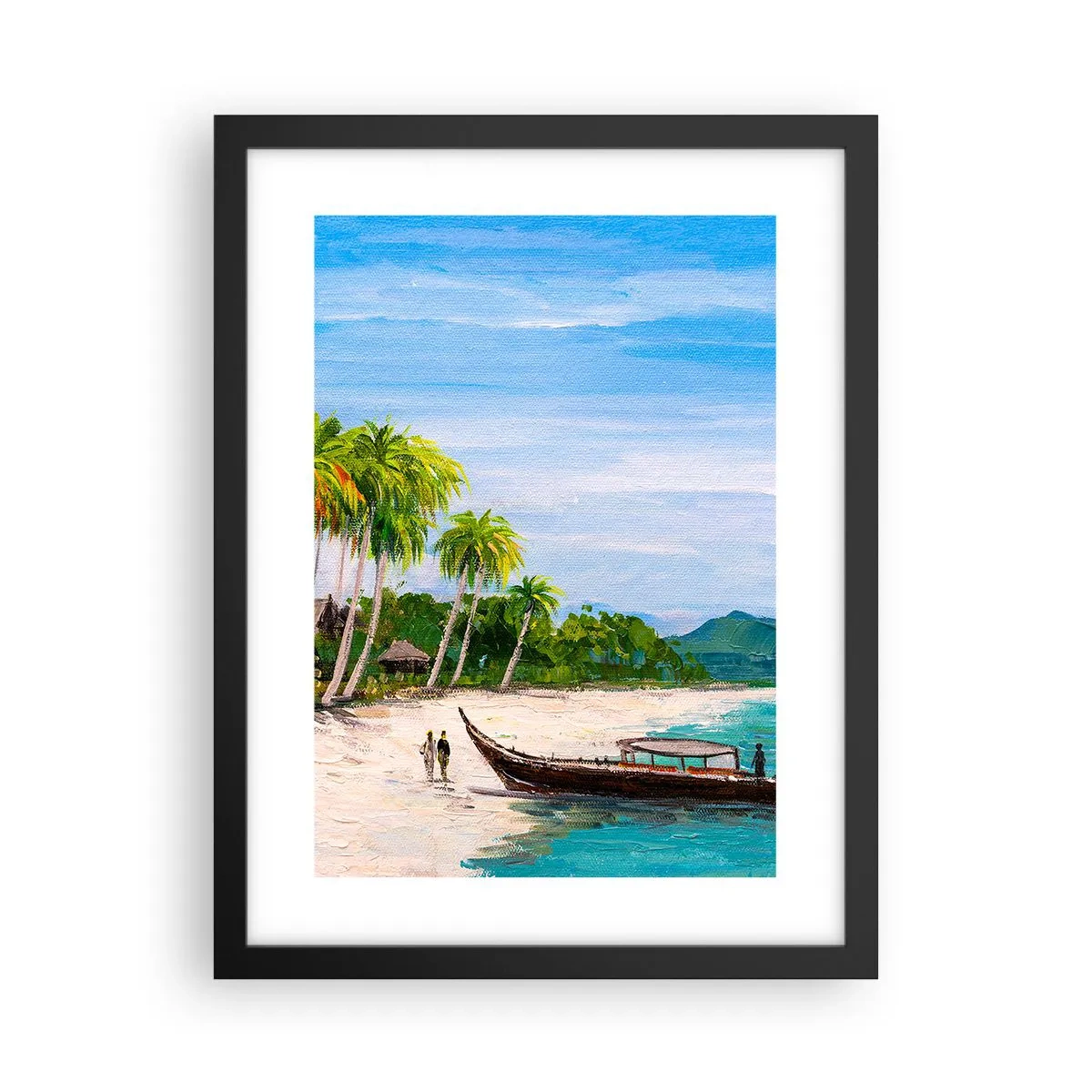Affiche dans un cadre noir - Poster - Rêve exotique - 30x40 cm