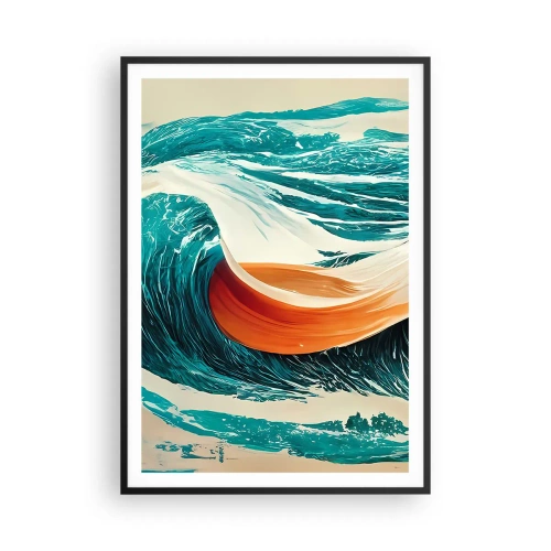 Affiche dans un cadre noir - Poster - Le rêve d'un surfeur - 70x100 cm