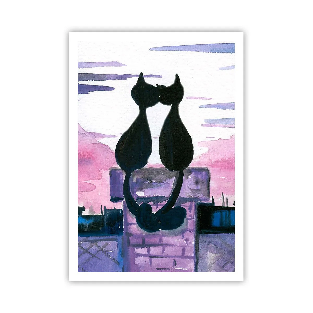Affiche - Poster - Rendez-vous sous la lune - 70x100 cm