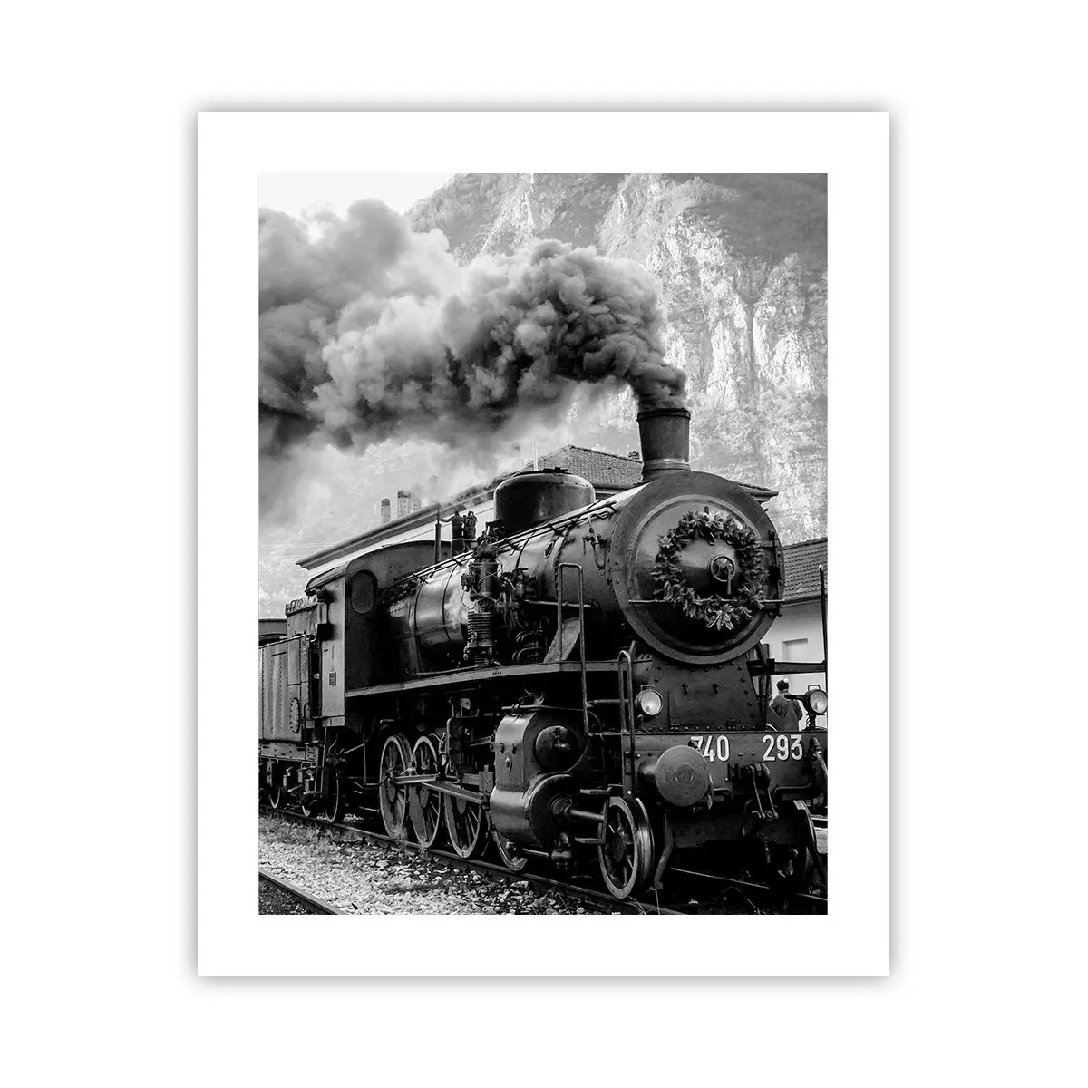 Affiche - Poster - Attend à la gare... - 40x50 cm