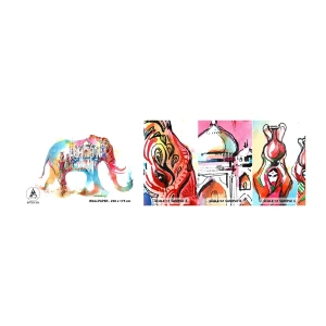 Échantillon de Papier Peint Autocollant Deluxe Sticker - Inde - l'aura de l'amour - Abstraction, Éléphant, Inde - 100x30 cm