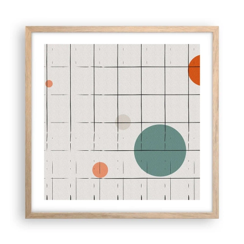 Affiche dans un chêne clair - Poster - Piégé. Nous ou eux ? - 50x50 cm