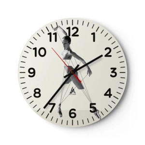 Horloge murale - Pendule murale - Dans le théatre de la vie - 40x40 cm