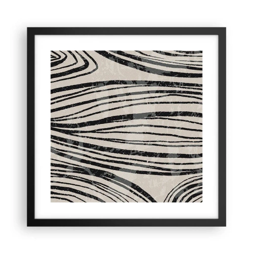 Affiche dans un cadre noir - Poster - Ligne de marécage - 40x40 cm