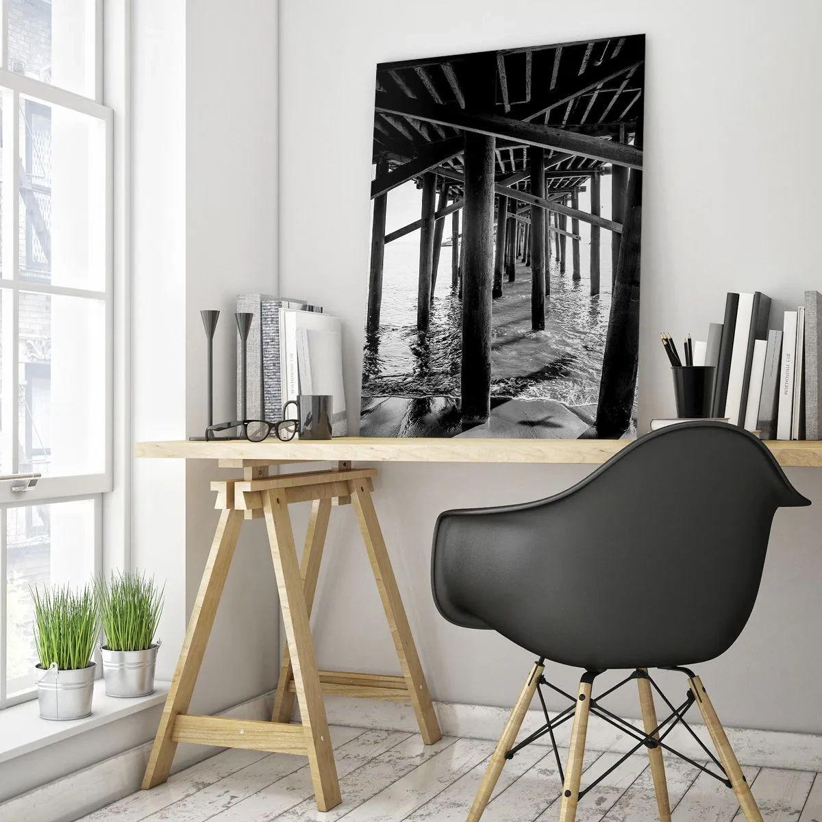 Impression sur verre - Image sur verre - Refuge de plage - 70x100 cm