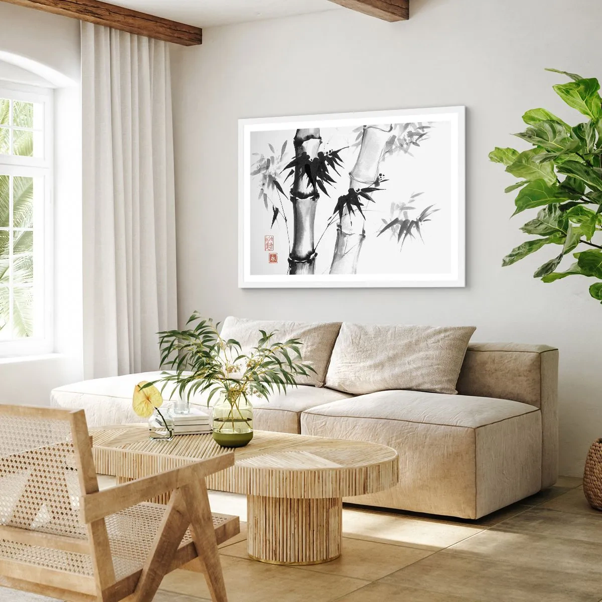 Affiche dans un cadre blanc - Poster - Gros plan sur l'orient - 91x61 cm