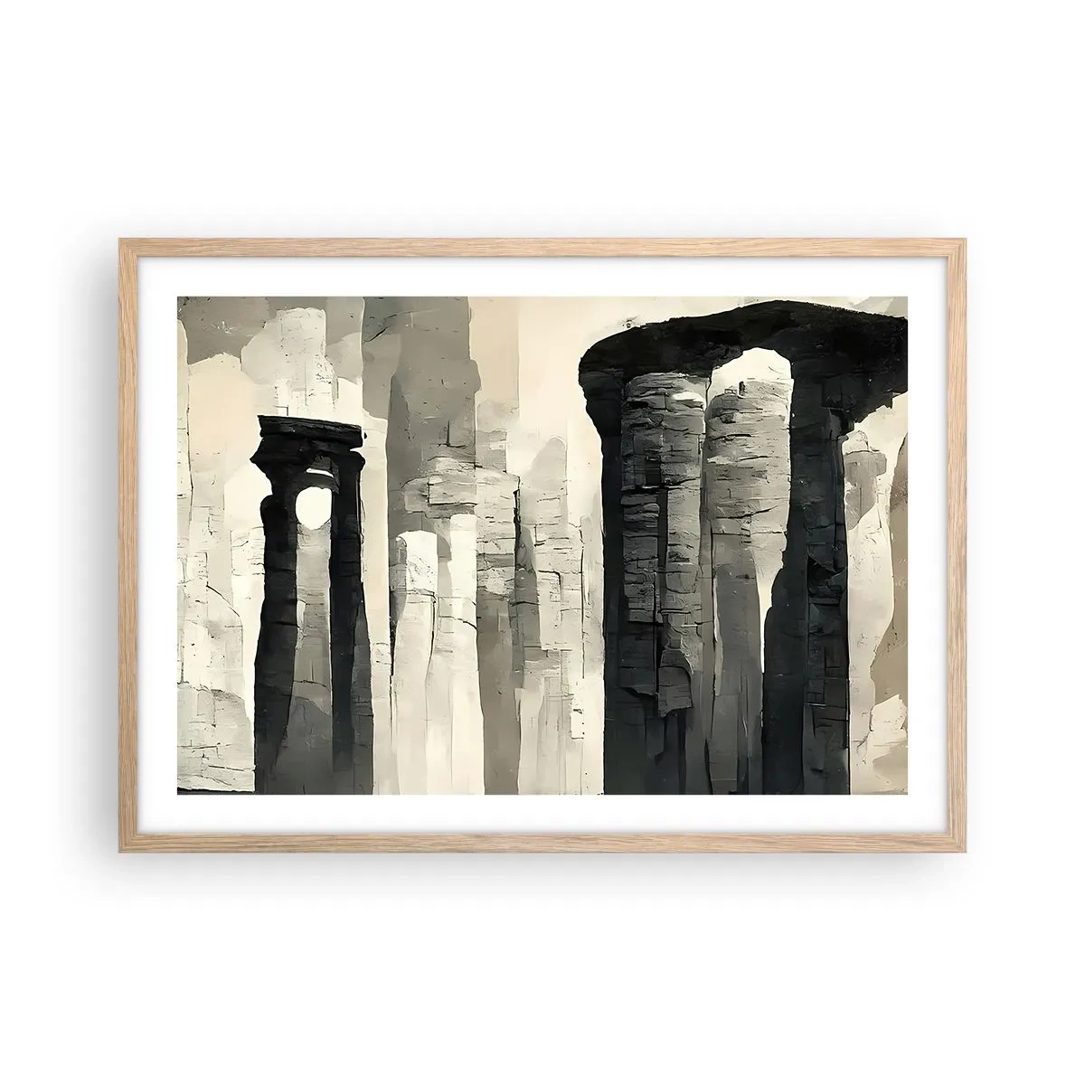 Affiche dans un chêne clair - Poster - La majesté de l'Antiquité - 70x50 cm