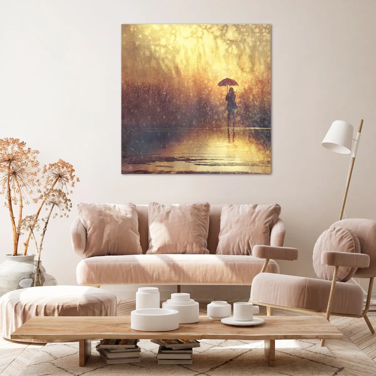 Impression sur toile - Image sur toile - Je sens que quelqu'un me regarde - 40x40 cm