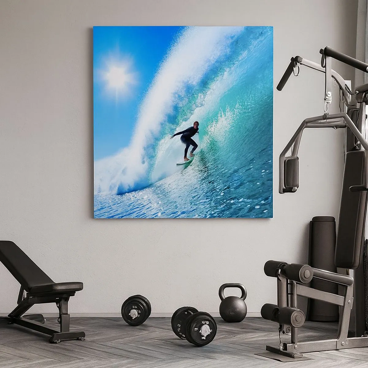 Impression sur toile - Image sur toile - A travers le grand ciel bleu - 30x30 cm