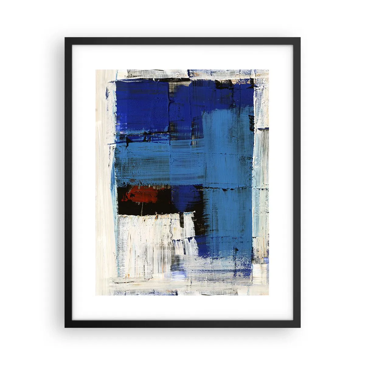Affiche dans un cadre noir - Poster - Secret de bleu - 40x50 cm
