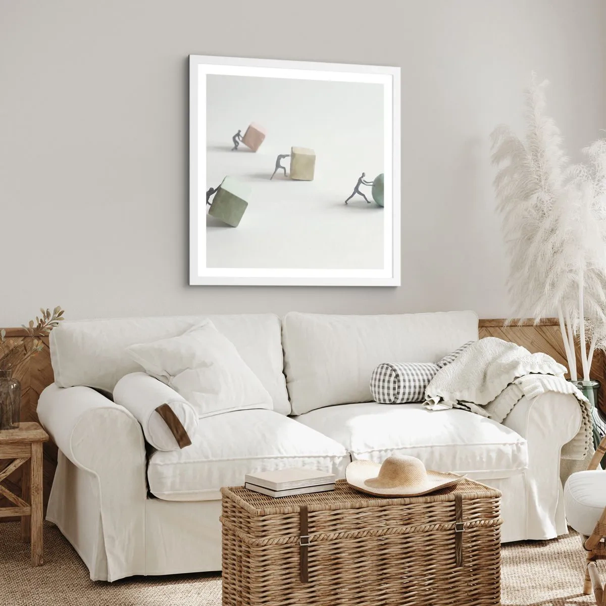 Affiche dans un cadre blanc - Poster - Rien que la vie - 60x60 cm