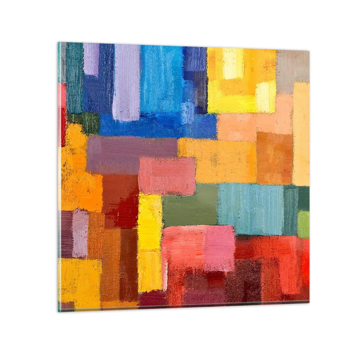 Impression sur verre - Image sur verre - Chacun est différent, tout est coloré - 40x40 cm