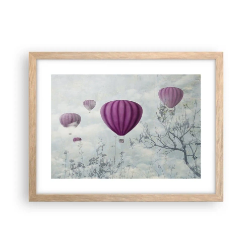 Affiche dans un chêne clair - Poster - Comme des navires dans le ciel - 40x30 cm