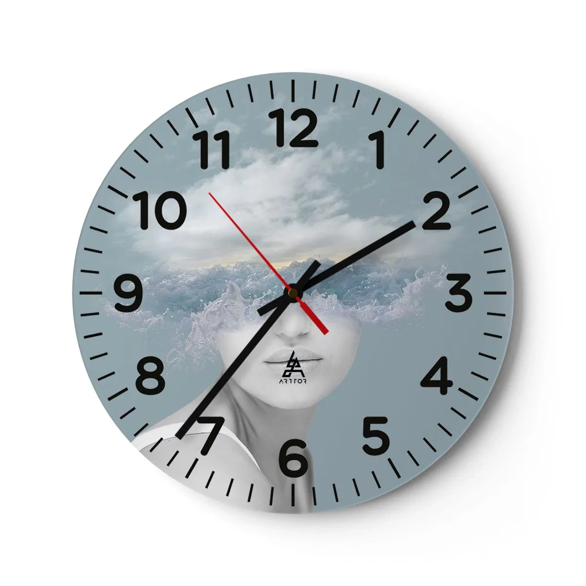 Horloge murale - Pendule murale - La tête dans les nuages - 40x40 cm