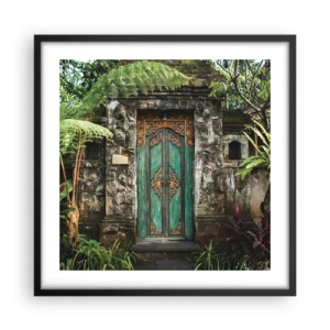 Affiche dans un cadre noir - Poster - Porte vers un monde exotique - 50x50 cm