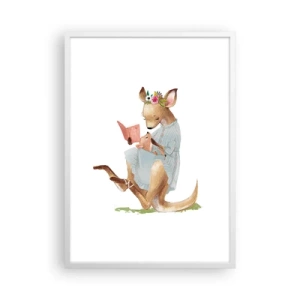 Affiche dans un cadre blanc - Poster - Lis-moi maman - 50x70 cm