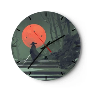 Horloge murale - Pendule murale - Guerrier de la lune rouge - 40x40 cm
