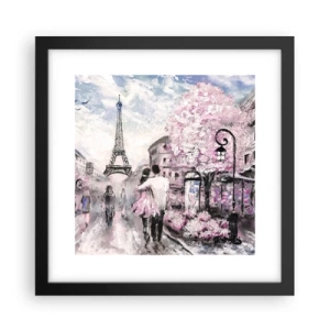 Affiche dans un cadre noir - Poster - Comment tomber amoureu, il faut juste... - 30x30 cm