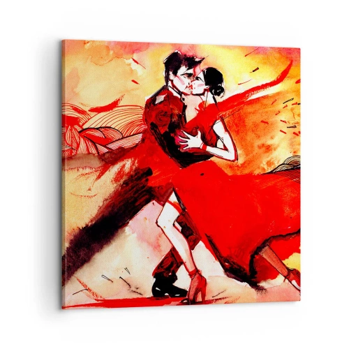 Impression sur toile - Image sur toile - Le rythme violet de la passion - 60x60 cm