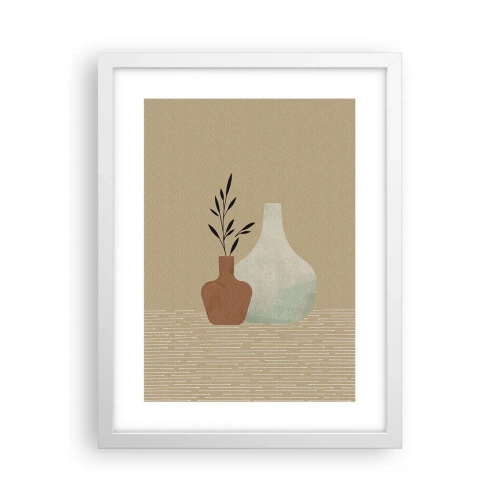 Affiche dans un cadre blanc - Poster - Le vase et son idée - 30x40 cm