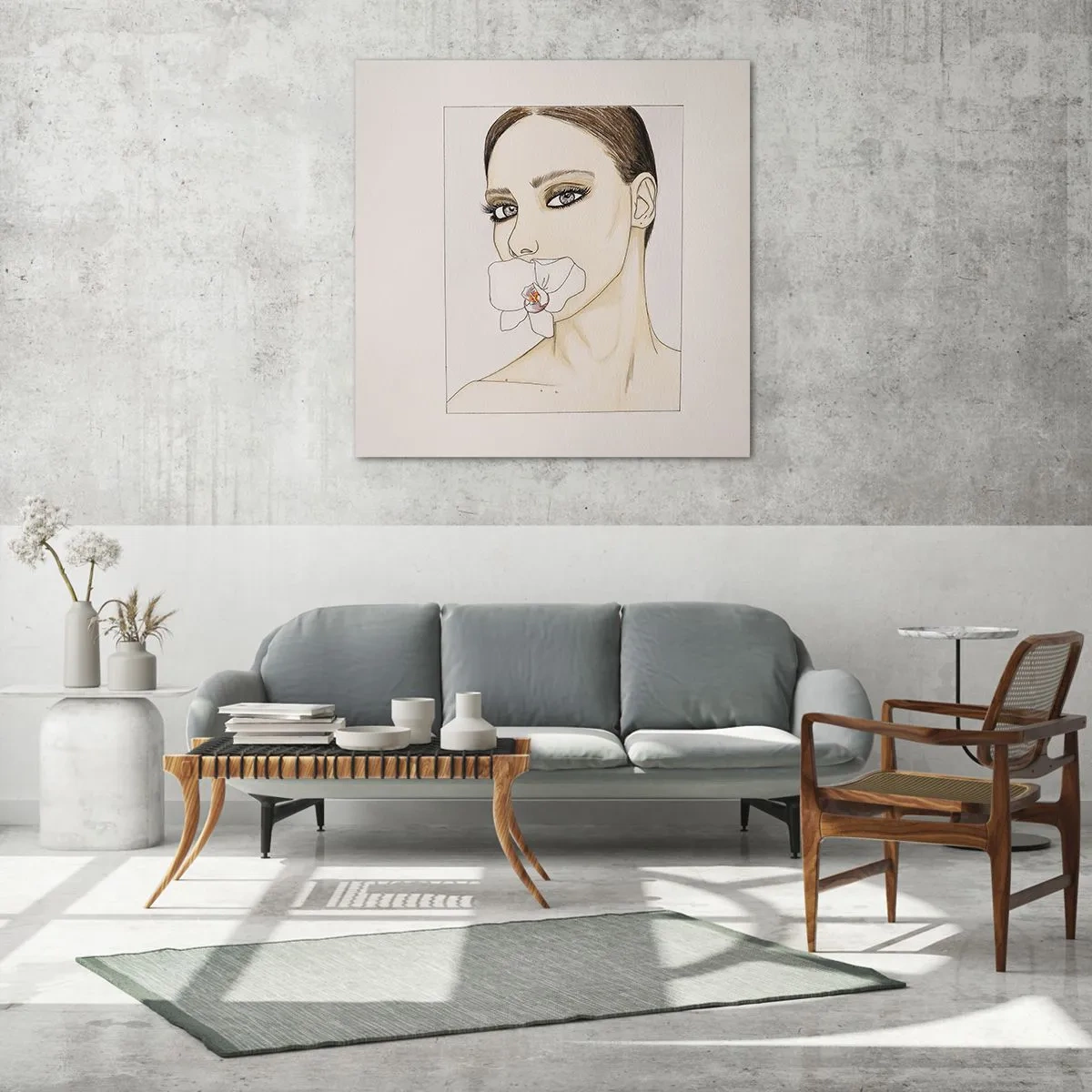 Impression sur verre - Image sur verre - Symbole de l'élégance et de la beauté - 50x50 cm