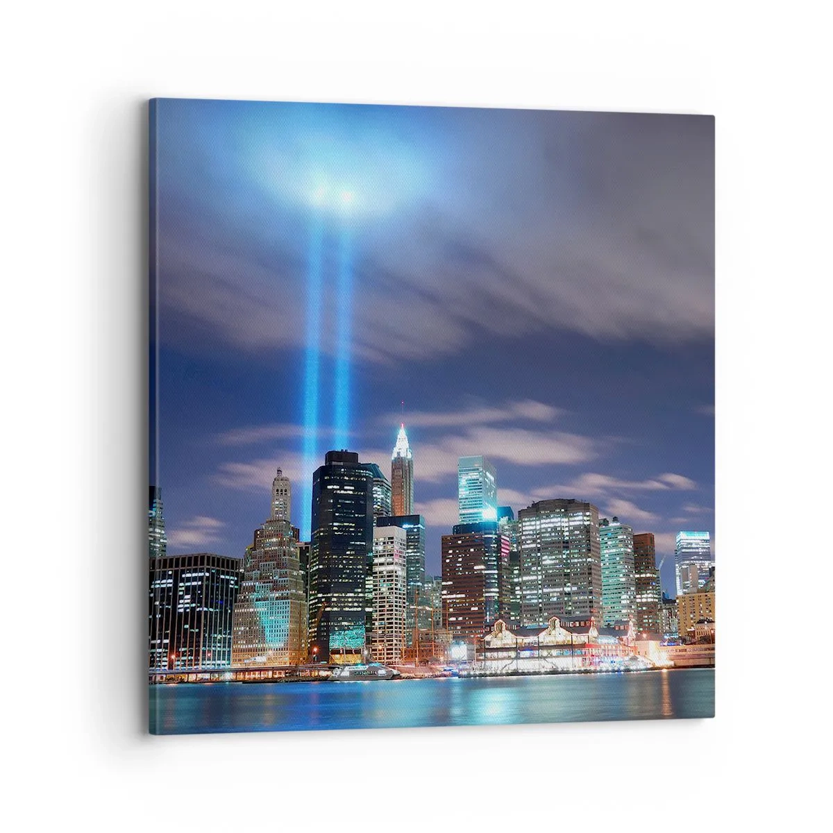 Impression sur toile - Image sur toile - Atteindre le ciel avec la lumière - 70x70 cm