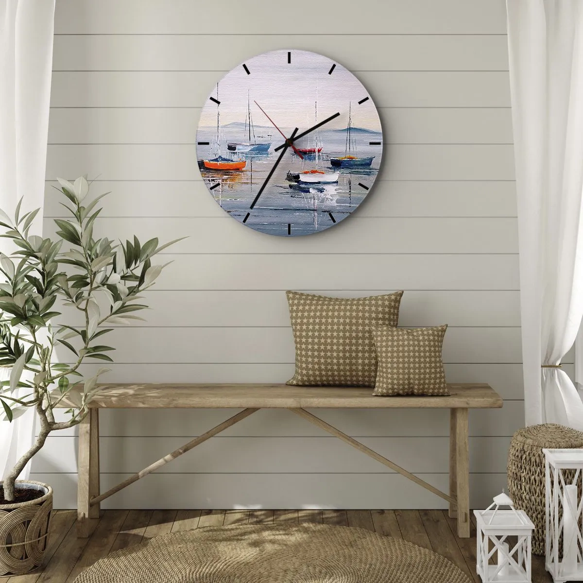 Horloge murale - Pendule murale - Un repos bien mérité - 40x40 cm