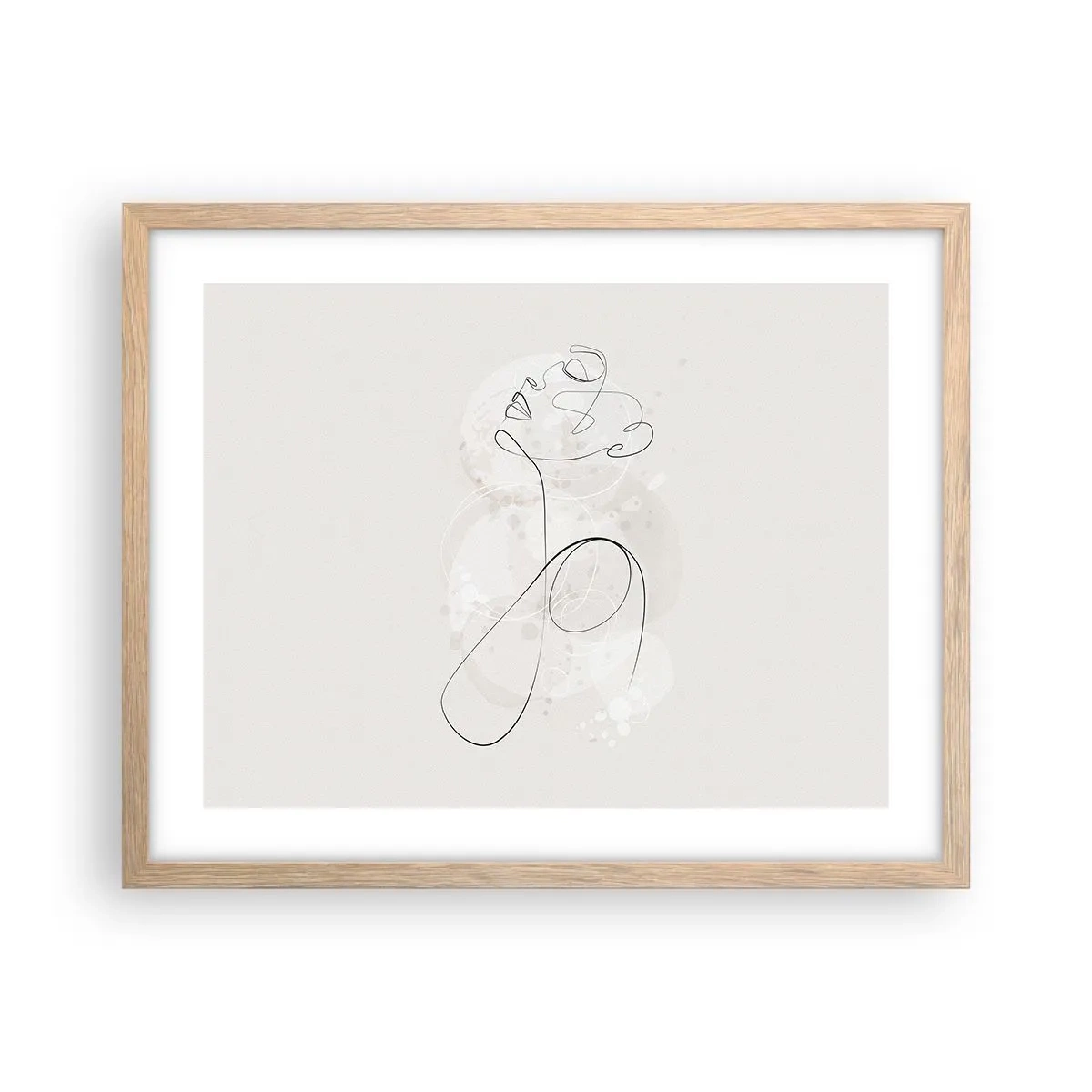 Affiche dans un chêne clair - Poster - Spirale de beauté - 50x40 cm