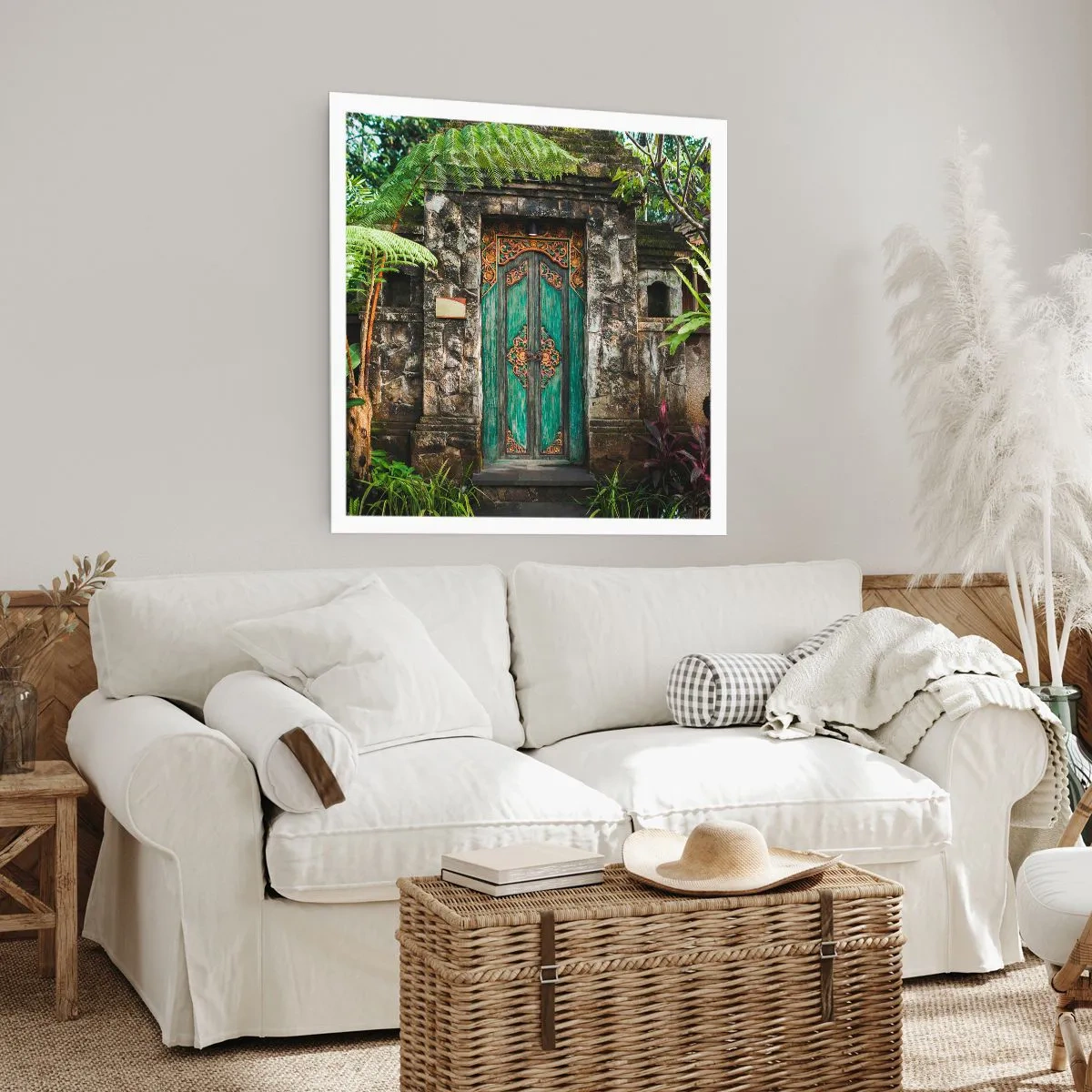 Affiche - Poster - Porte vers un monde exotique - 40x40 cm