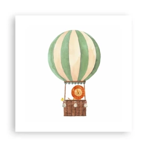 Affiche - Poster - Les voyages de Léon - 40x40 cm