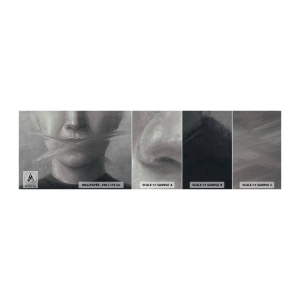 Échantillon de Papier Peint Autocollant Deluxe Sticker - Sans mot - Abstraction, Graphique, Affronter - 100x30 cm