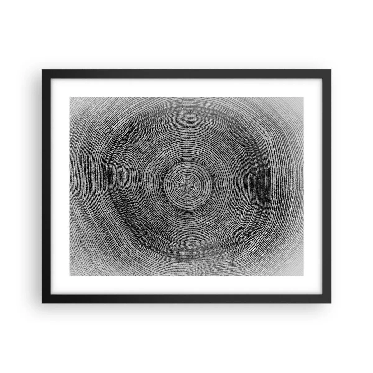 Affiche dans un cadre noir - Poster - Signe du temps - 50x40 cm