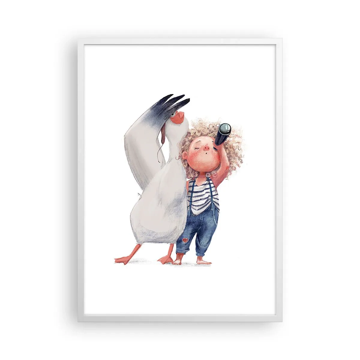 Affiche dans un cadre blanc - Poster - Plan de grand voyage - 50x70 cm