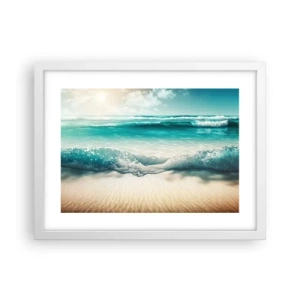 Affiche dans un cadre blanc - Poster - La paix de l'océan - 40x30 cm