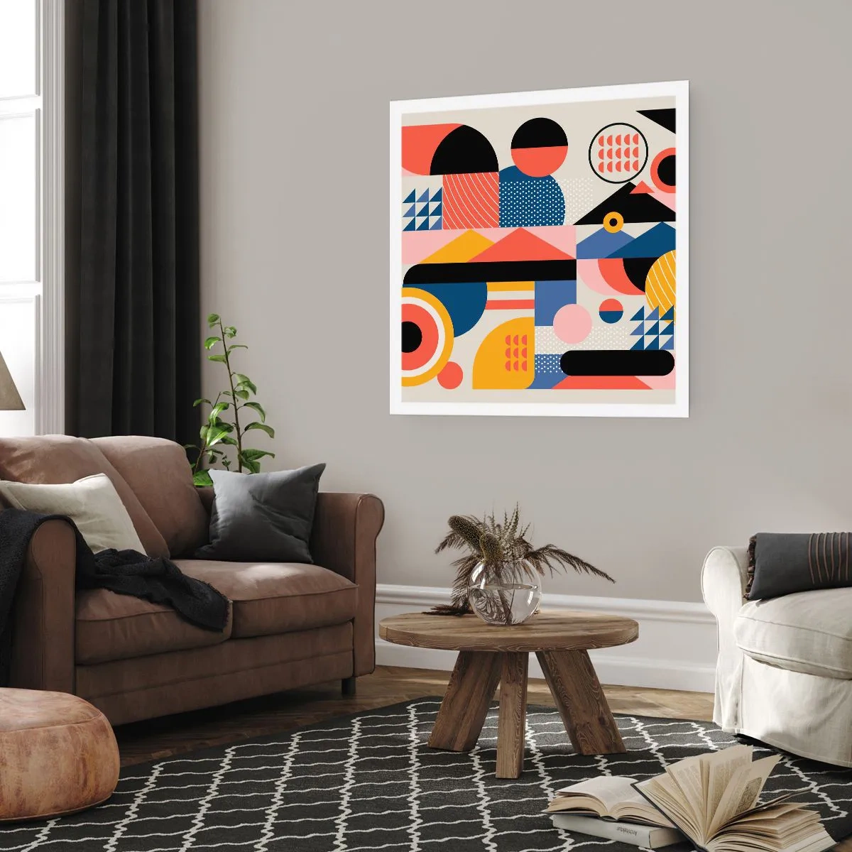 Affiche - Poster - Composition : jouer - 30x30 cm