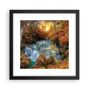 Affiche dans un cadre noir - Poster - Trésor caché de la forêt - 30x30 cm