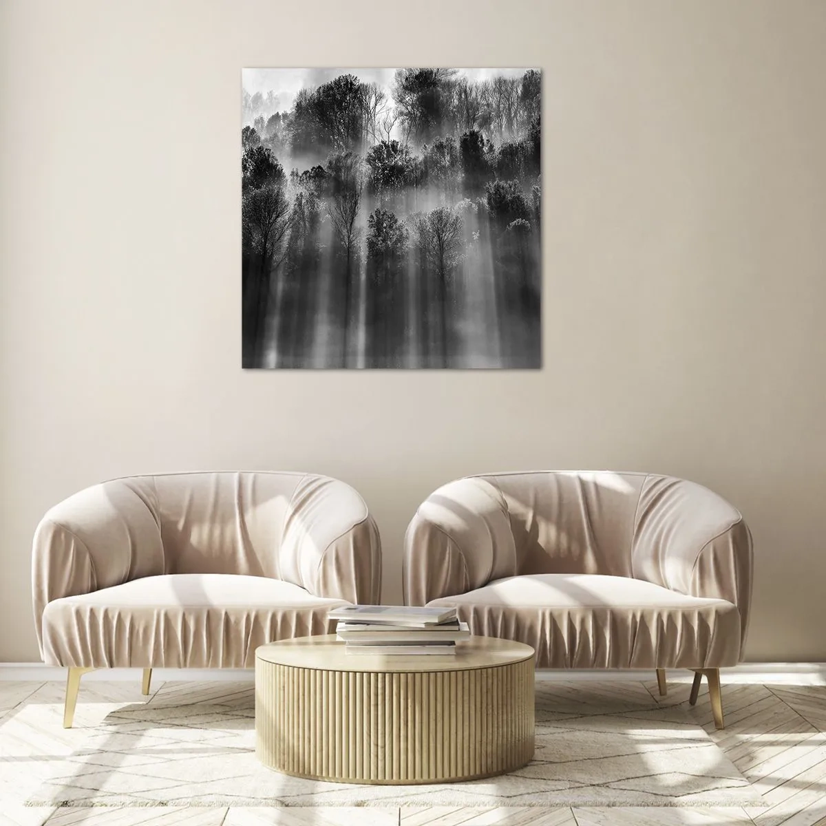 Impression sur verre - Image sur verre - Dans les flots de lumière - 30x30 cm