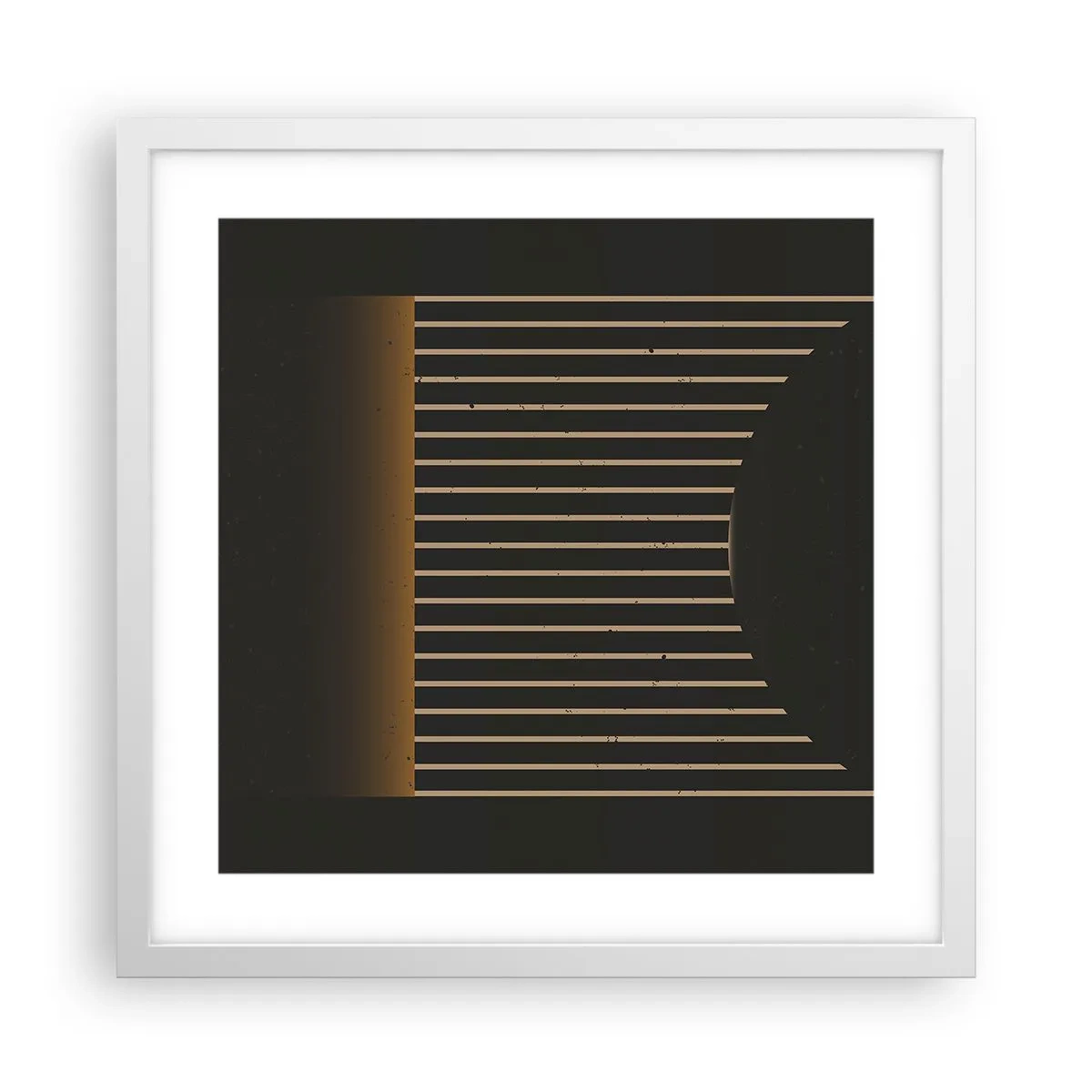 Affiche dans un cadre blanc - Poster - Explorez les ténèbres - 40x40 cm