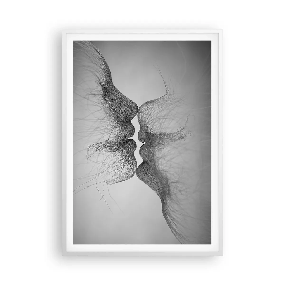 Affiche dans un cadre blanc - Poster - La bise du vent - 70x100 cm