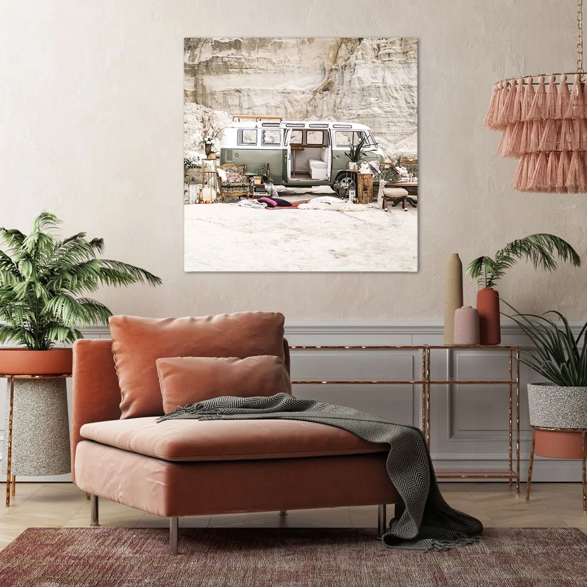 Impression sur toile - Image sur toile - Il est temps de commencer le voyage - 70x70 cm