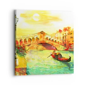 Impression sur toile - Image sur toile - Un pèlerinage d'amoureux - 30x30 cm