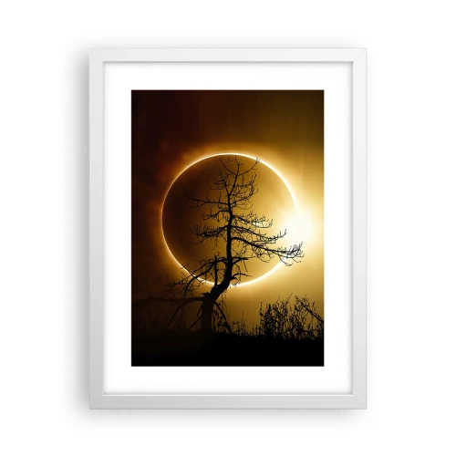 Affiche dans un cadre blanc - Poster - Éclipse totale - 30x40 cm