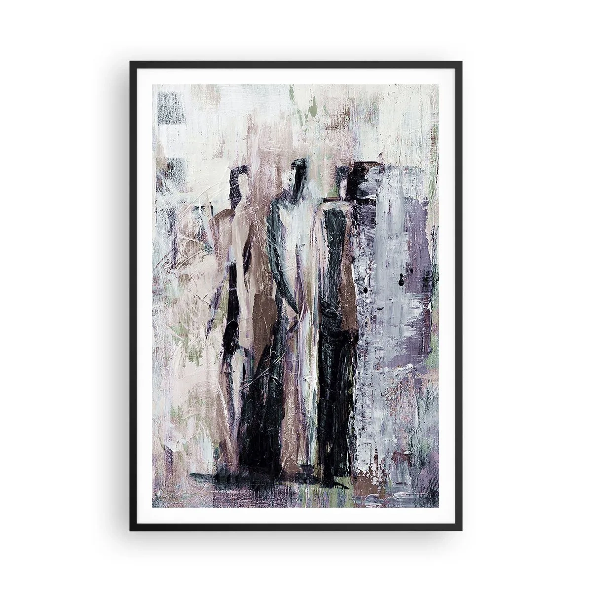 Affiche dans un cadre noir - Poster - Les trois mystérieux - 70x100 cm