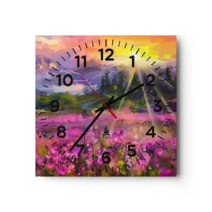 Horloge murale - Pendule murale - Dans la vallée à l'abri du soleil - 40x40 cm
