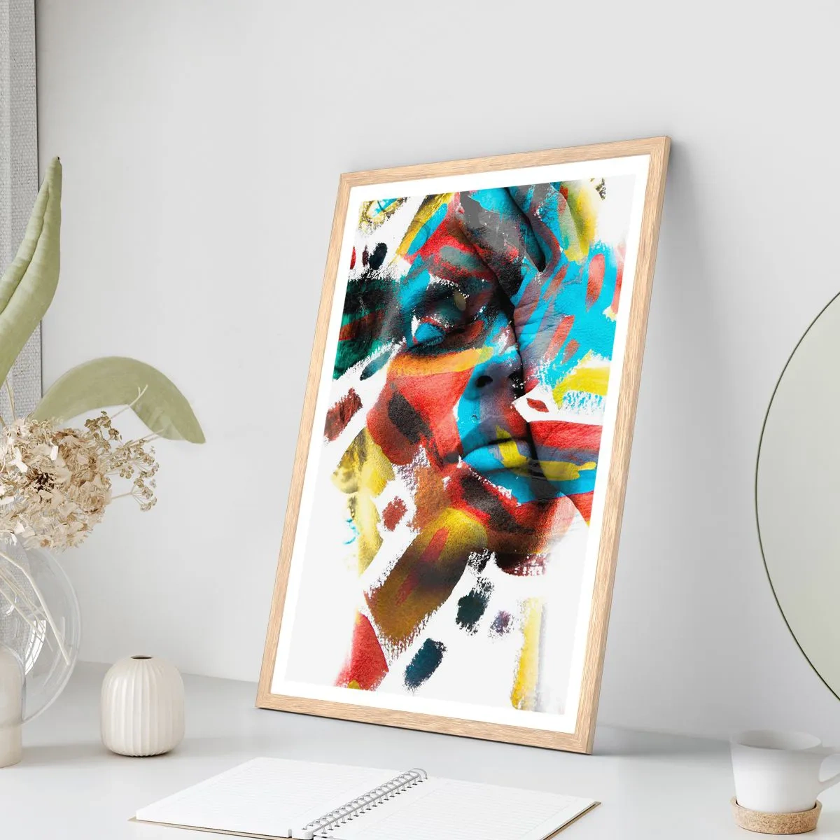Affiche dans un chêne clair - Poster - Personnalité colorée - 50x70 cm