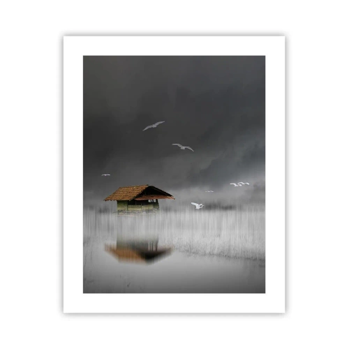 Affiche - Poster - A l'abri de la pluie - 40x50 cm